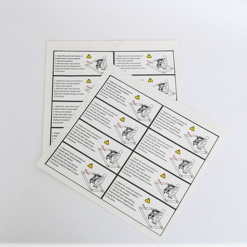 Customizing 3M adhesive die cutting labels custom paper mechanical equipment warning label stickers