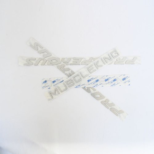Silver brushed white transfer stickers custom 3M adhesive waterproof automotive decorative label stickers
