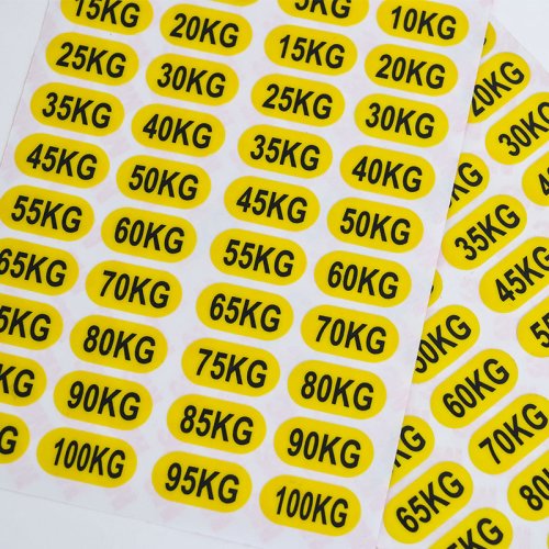 Custom shaped plastic frosted label stickers custom 3M self adhesive  fitness equipment label stickers