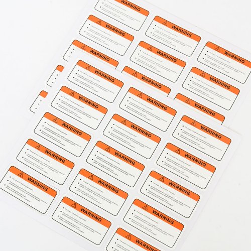 Printing 3M self adhesive carton label red fragile paper warning label waterproof sticker
