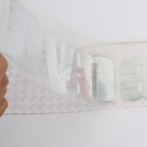 Custom electroforming silver brush stickers electroformed nickel transfer logo stickers