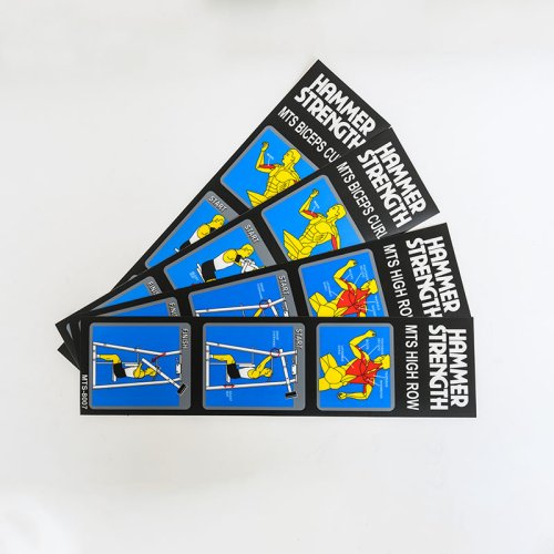 Custom smooth plastic stickers custom fitness equipment reminder label stickers