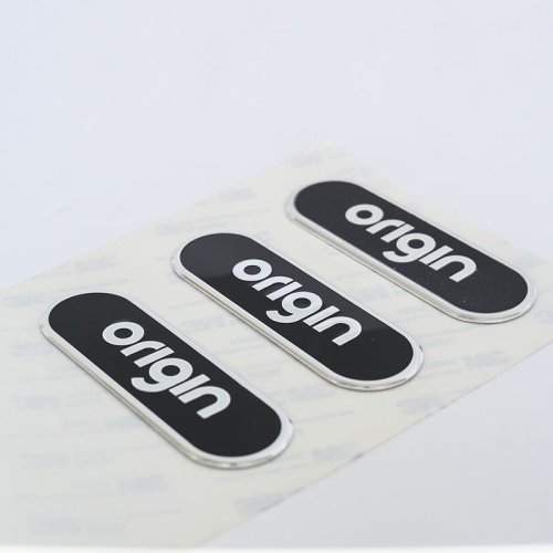 Metal sticker custom electroform logo label 3D metal plate transfer nickel label sticker