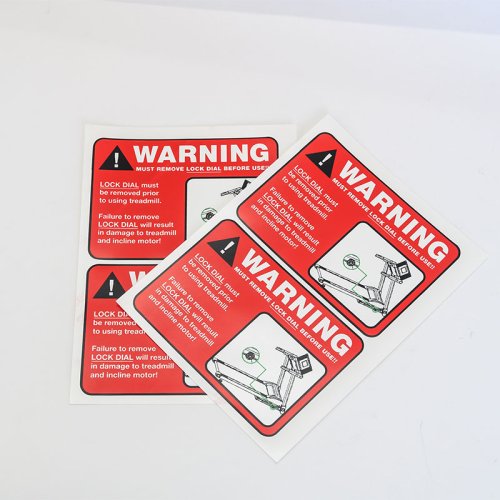 Scratch resistant warning decal paper sticker custom car safety warning label sticker