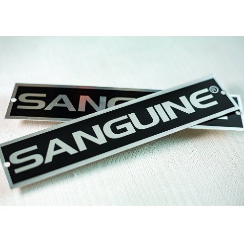 Custom mechanical equipment signage UV printing metal plastic car label nameplate emblem sticker