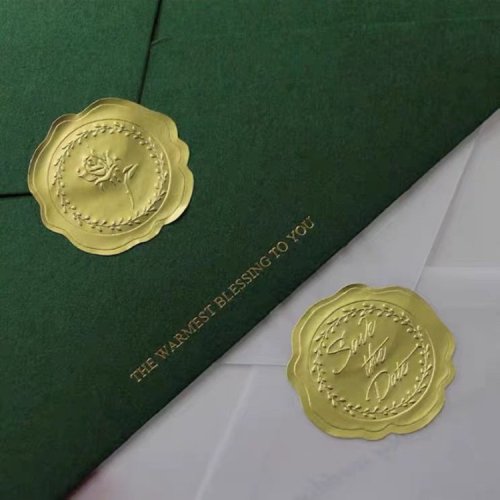 High-end customized gold foil material 3D stickers customized 3M glue waterproof durable stickers