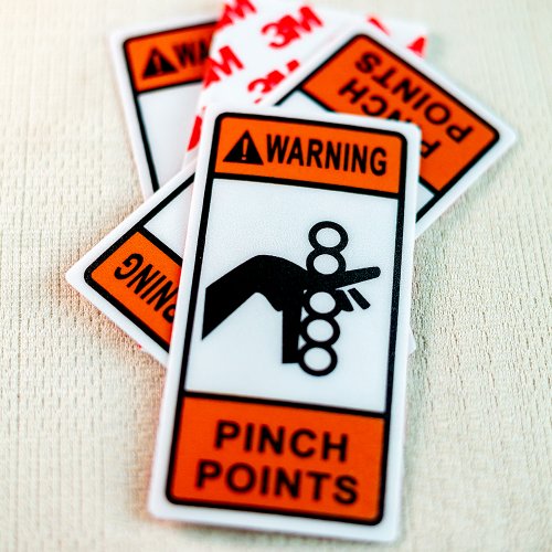 Industrial strength sticker custom printed plastic vinyl PVC warning sticker sun-proof sticker