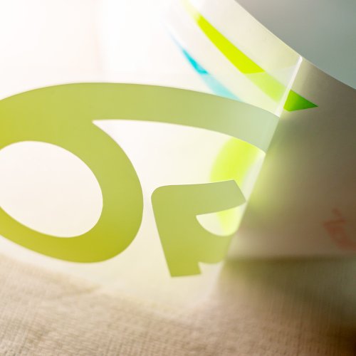 Self Adhesive waterproof sticker clean PVC business label UV printing custom logo die cut vinyl stickers