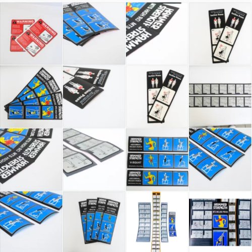 Customized frosting fitness equipment special sticker