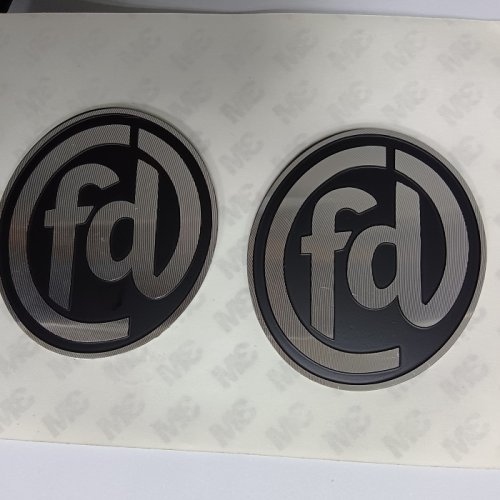 3D aluminium sign stainless steel nameplate tag embossed metal round name plates