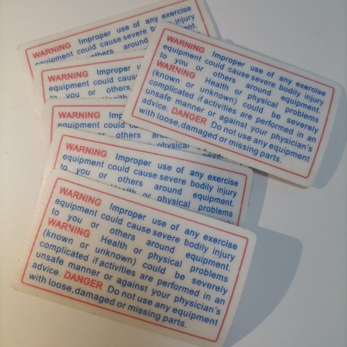 Warning label frosted plastic safety vinyl sticker custom warning label sticker