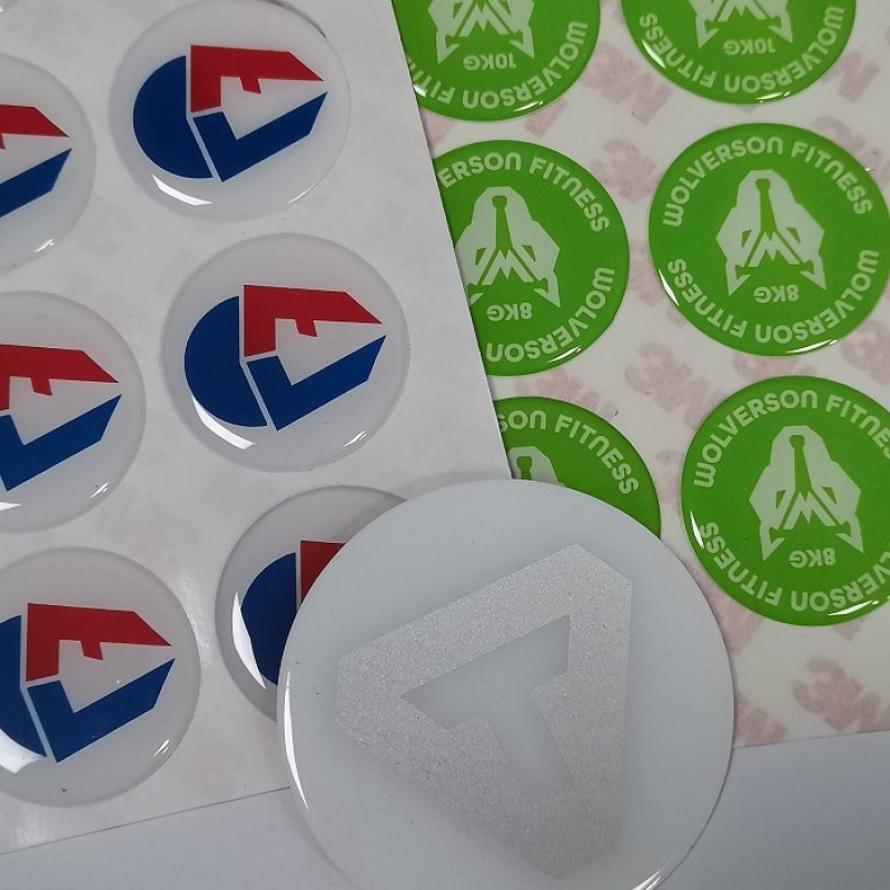 Custom 3M self-adhesive square epoxy label stickers