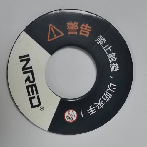 Custom thickened sponge synthetic paper label stickers custom safety warning label stickers