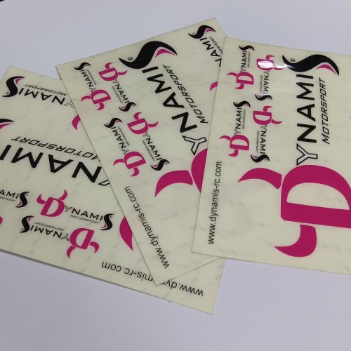 Custom plastic color rectangular logo stickers