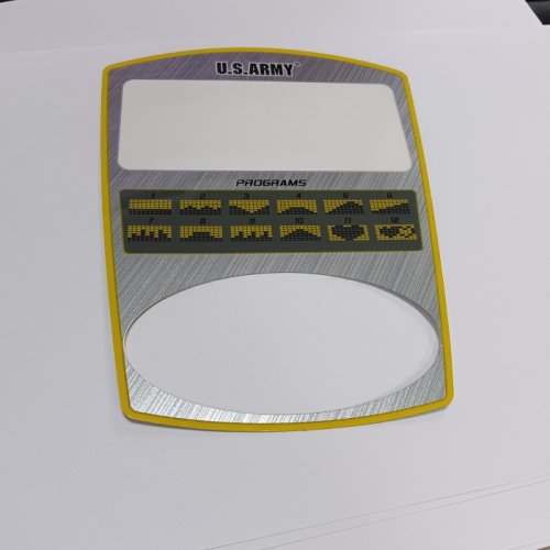 Custom waterproof polycarbonate label glossy surface logo touch panel control sticker keypad for machine electronics