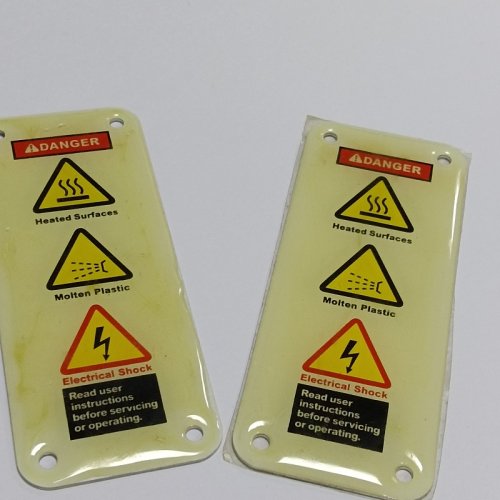 Haute Custom 3M self-adhesive gym safety warning label 3D bulge sticker