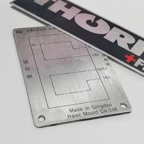 Aluminum labels tags nameplates for equipment blank anodized metal custom logo laser engraving screen printing