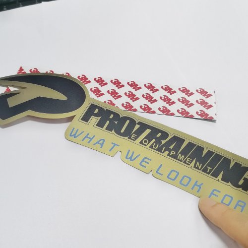 Custom frosted plastic die cut 3M adhesive transfer car stickers