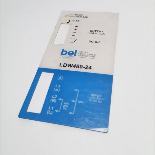 Customized waterproof and scratch resistant 3M adhesive electronic surface control panel hollow sticker