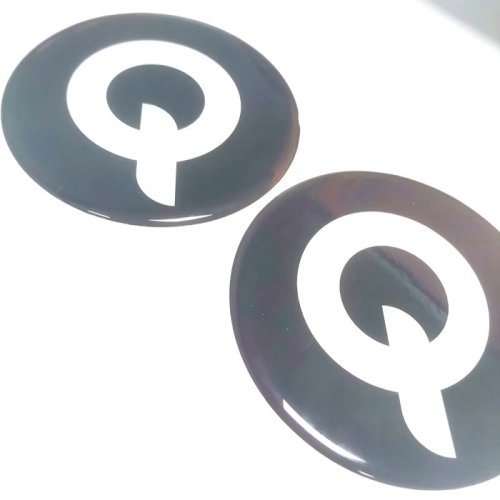 Custom 3M self-adhesive transparent 3D round epoxy resin plastic packaging sticker