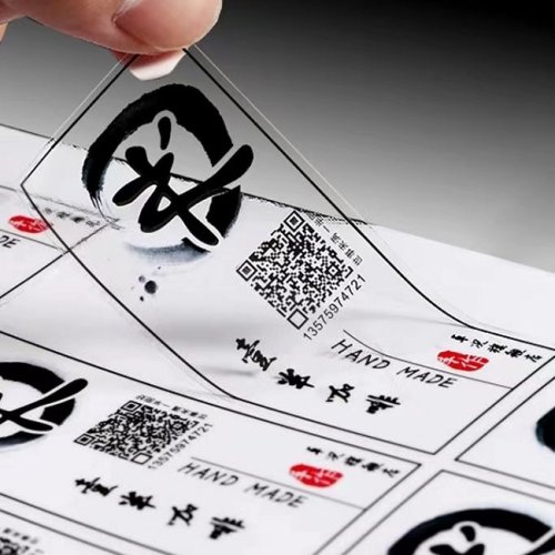 Custom cosmetics LOGO label custom vinyl transparent transfer packaging label stickers