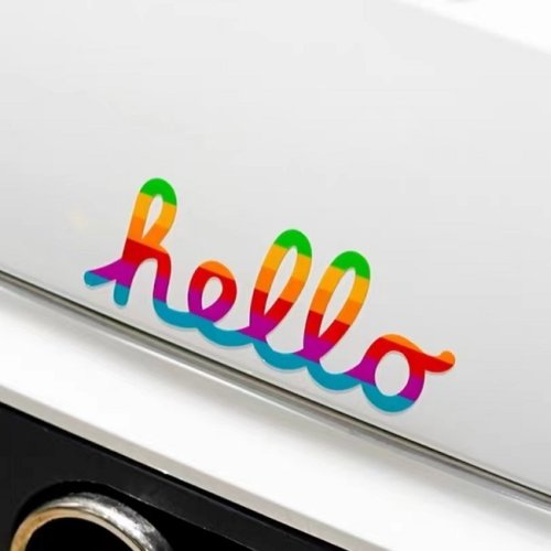 High quality color letter die cut transfer label custom vinyl car body handle decorative sticker