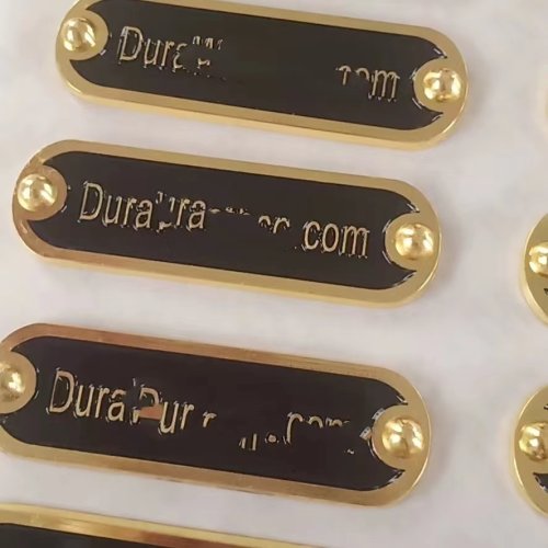 OEM oval metal logo artificial leather patch custom  label logo