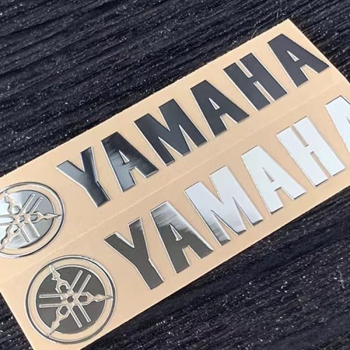 Custom metal nickel aluminum foil 3M self-adhesive transfer sticker