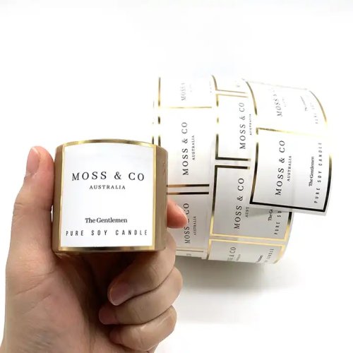 Custom logo printing roll adhesive sticker perfume cosmetic bottle brand vinyl transparent stickers packaging label