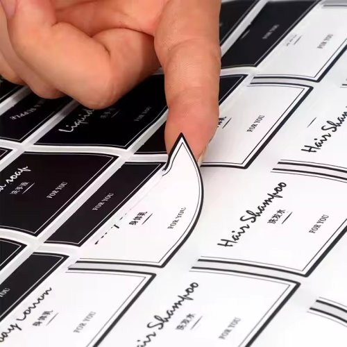 Wholesale bulk water bottles candle adhesive for packaging labels PVC vinyl printing logo die cut UV waterproof custom stickers