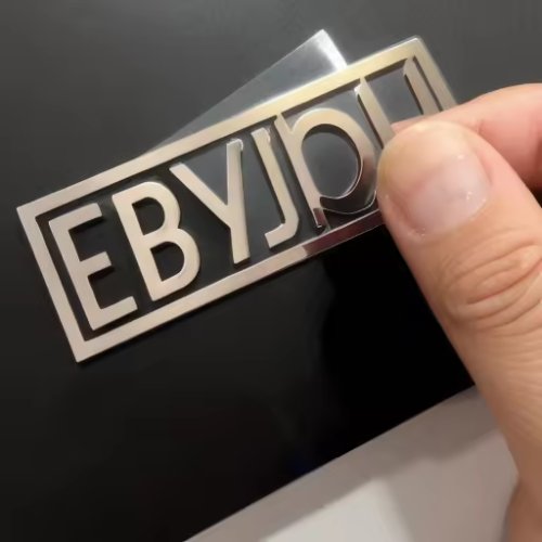 Custom Logo 3d Embossed Label Decals Metallic Stickers Waterproof Luxury Gold Foil Transfer Metal Nickel Stickers