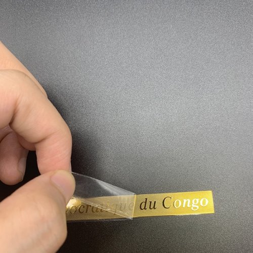 Custom logo thin nickel 3d logo metal embossed sticker with adhesive