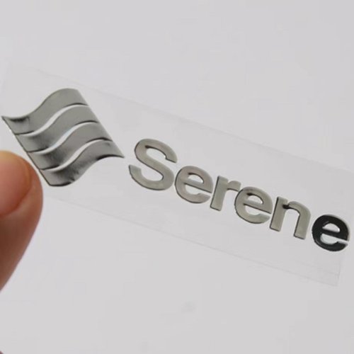 Customized Waterproof UV Transfer Sticker 3D Metal Logo Printed Metallic for Packaging Labels