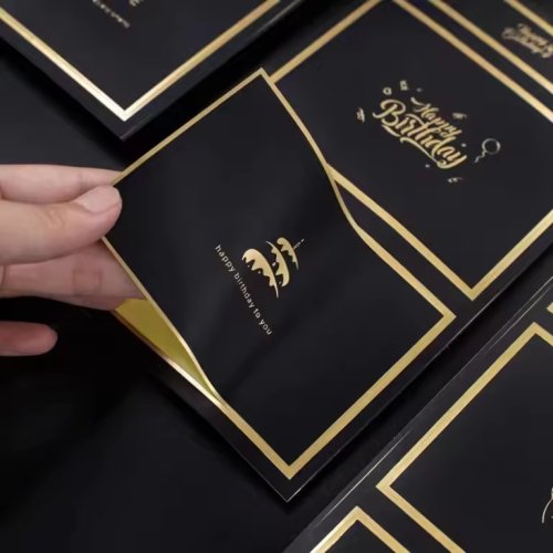 Custom Logo Labels Waterproof Label Sticker Brown Kraft Cardboard Box Sticker