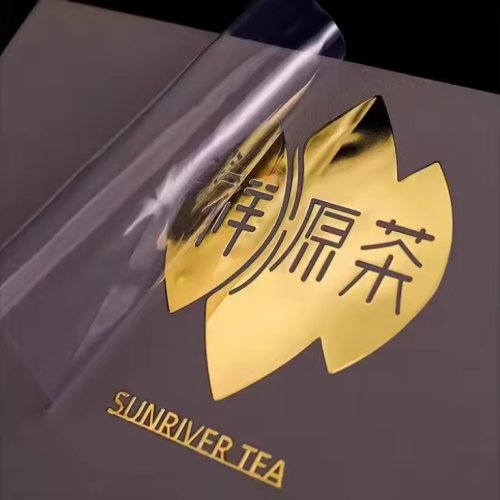 Custom bottle labels logo clear waterproof transparent transfer metal letters embossed nickel decal 3D stickers