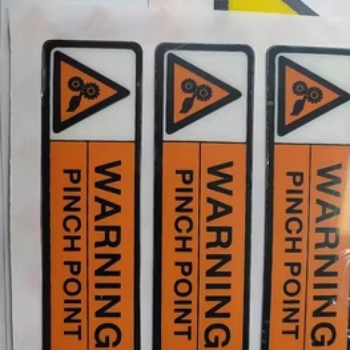 Customized PVC safety warning labels screen printed hazardous adhesive plastic packaging labels