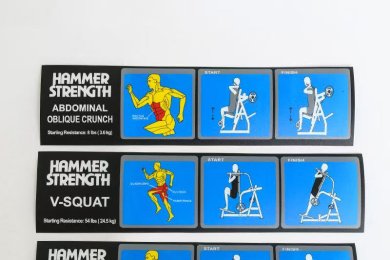 GYM Standard Movement Instruction Posters Stickers Customized 3M Self-adhesive Fitness Equipment Safety Warning Labels